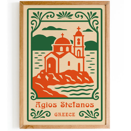 Agios Stefanos Greece Poster