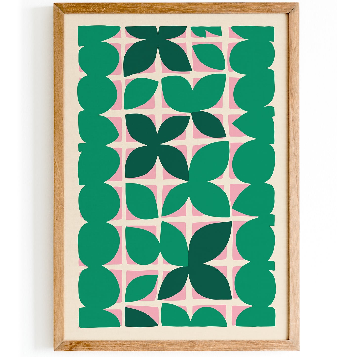 Abstract Green Wall Art, Mid-Century Inspiration