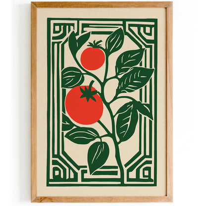 Tomato Art Deco Poster