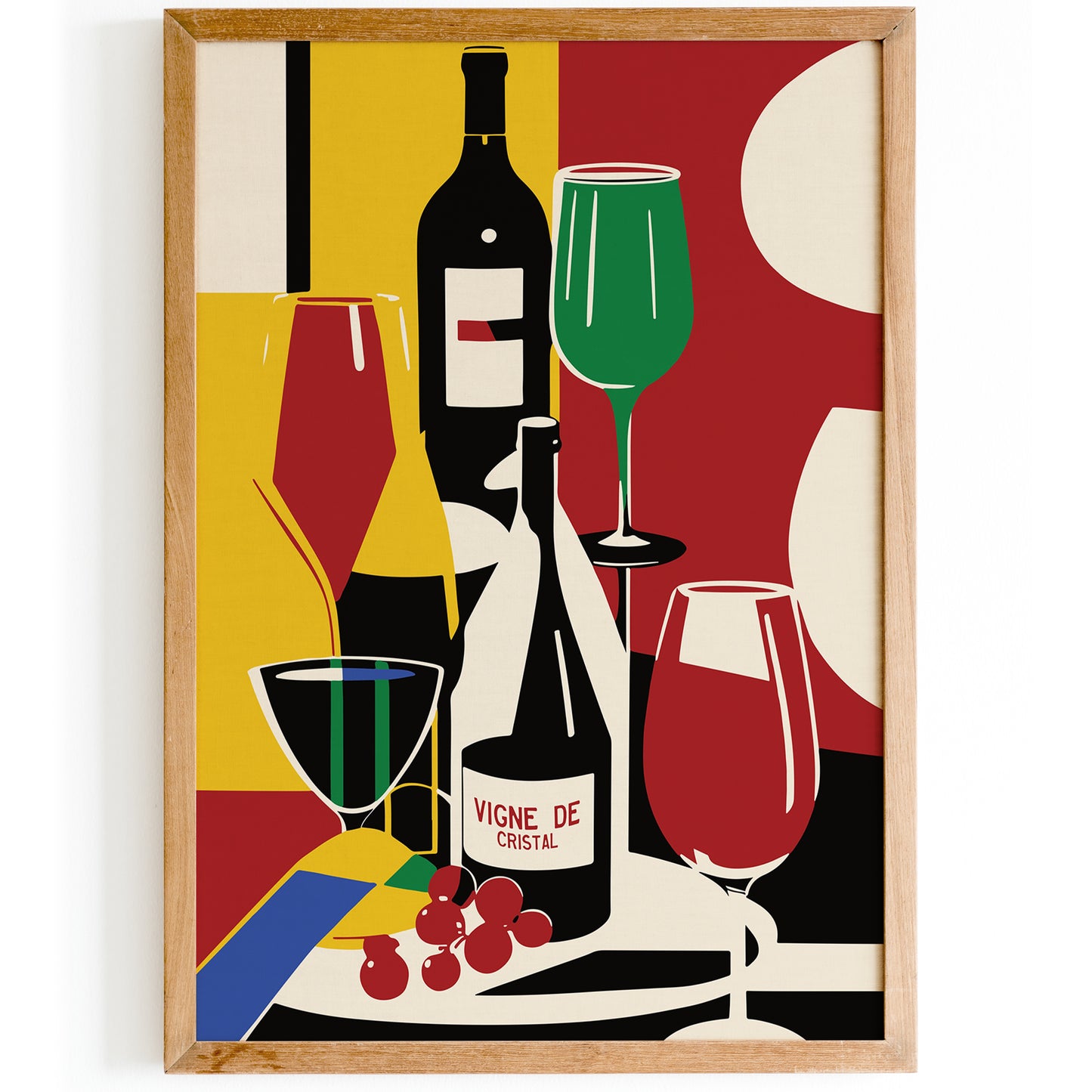 Vigne De Cristal Vintage Wine Poster