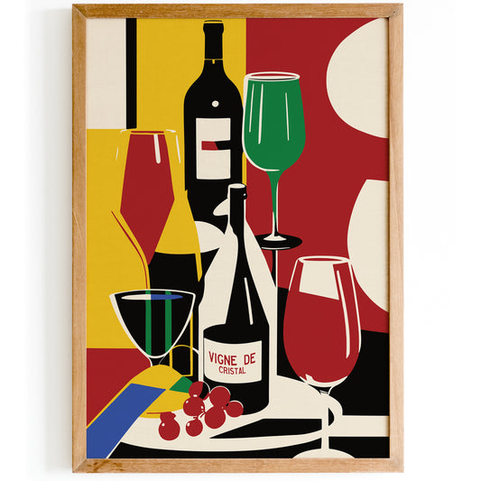 Vigne De Cristal Vintage Wine Poster