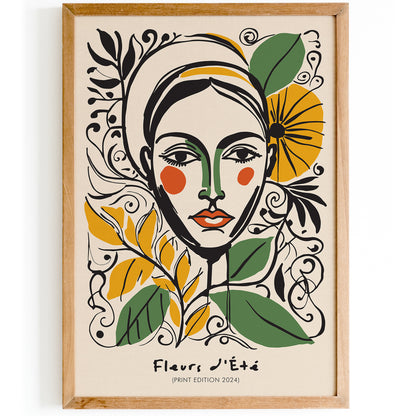 Woman in Flowers Wall Art