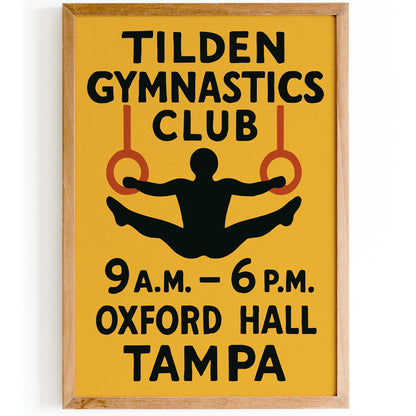 Retro Gymnastics Rings Poster