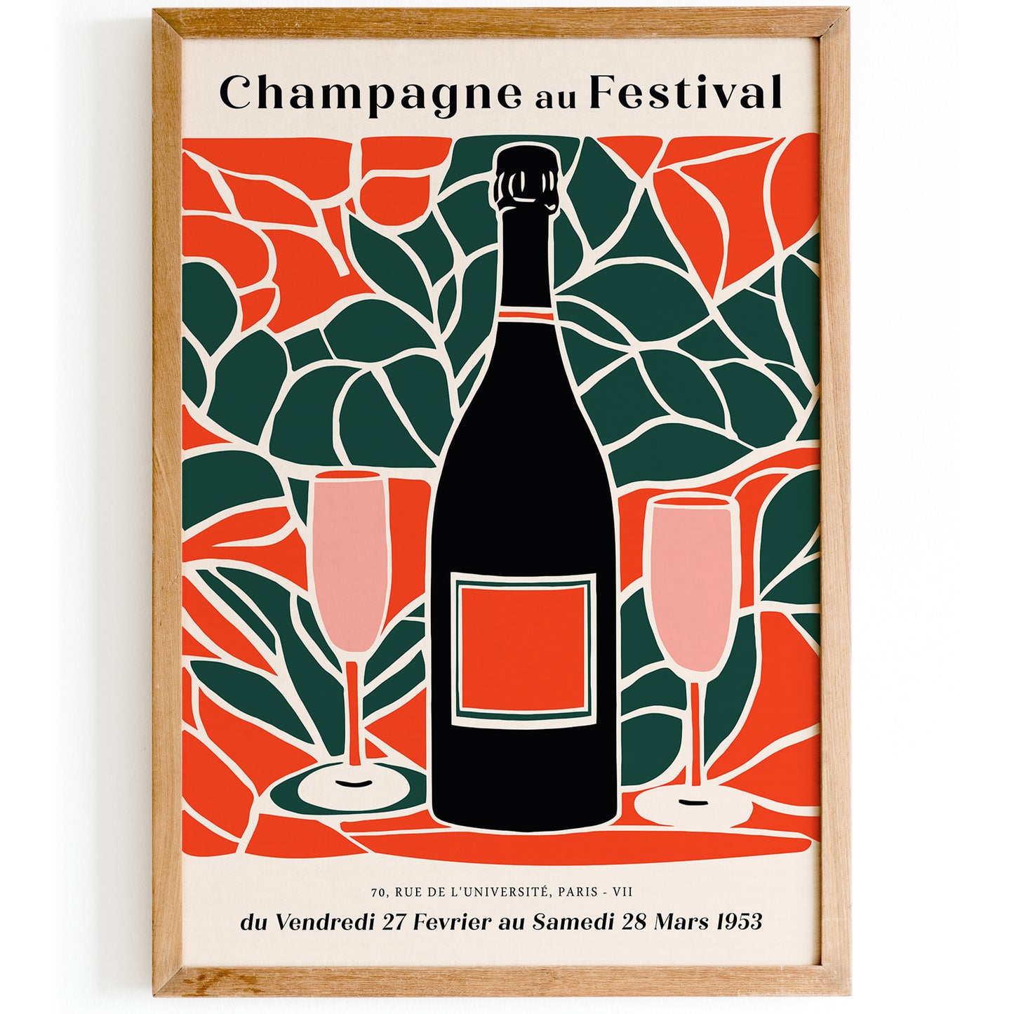 Champagne au Festival French Kitchen Poster