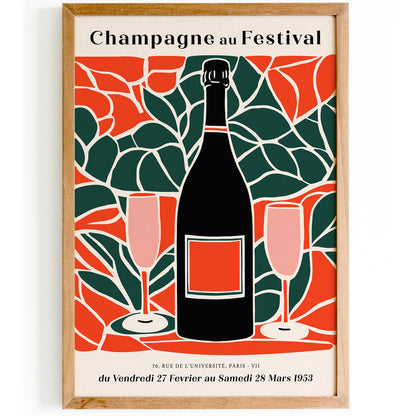 Champagne au Festival French Kitchen Poster