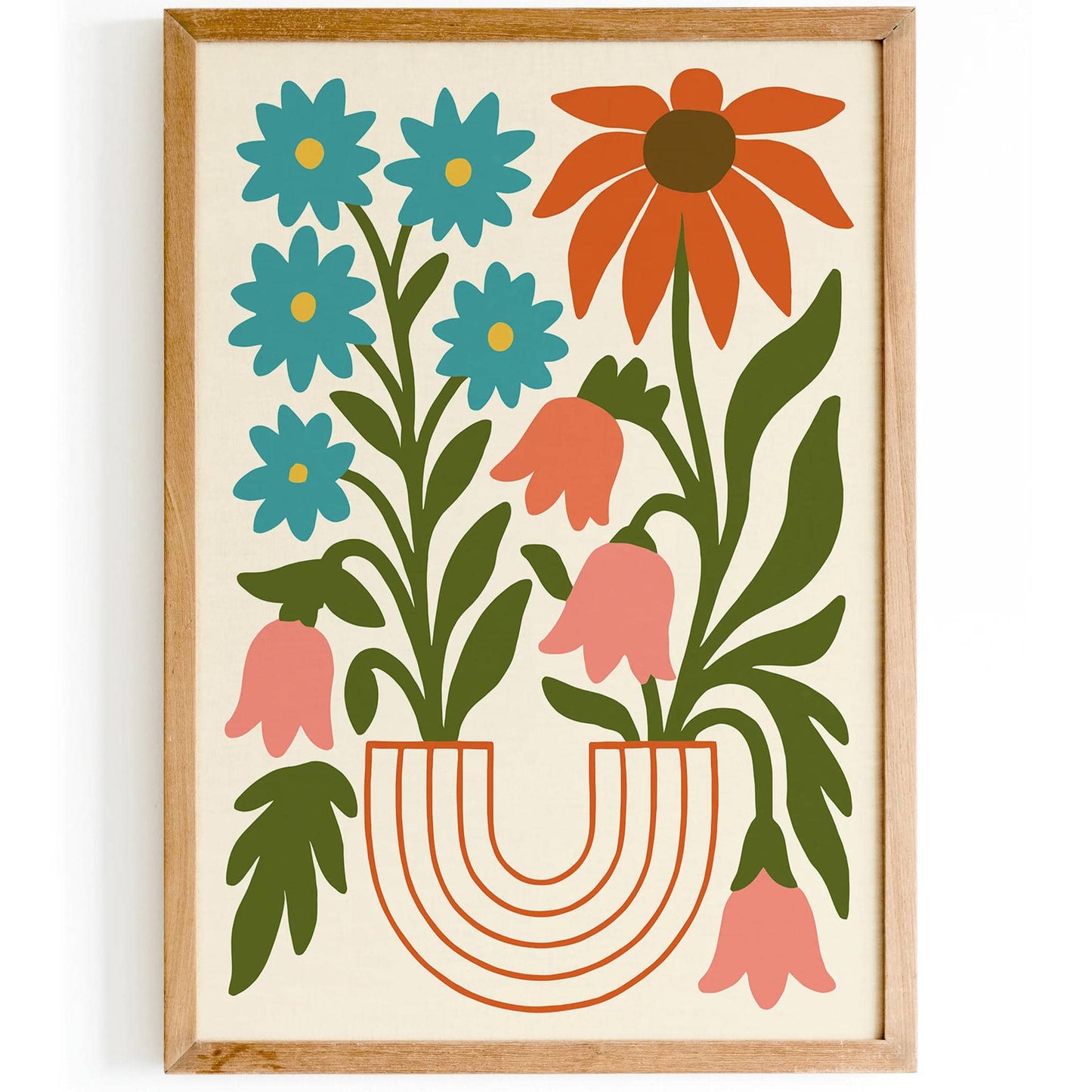 Boho Floral Wall Art - Trendy Print 2025