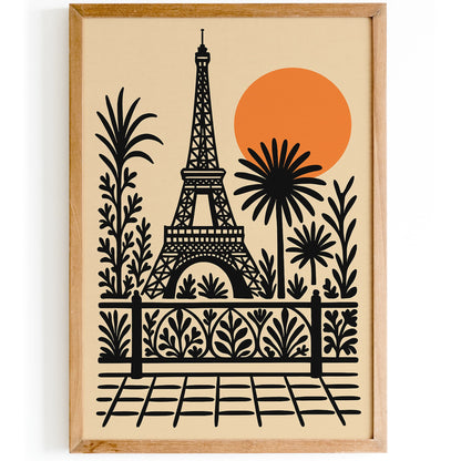 Paris Eiffel Tower Landscape Art Print