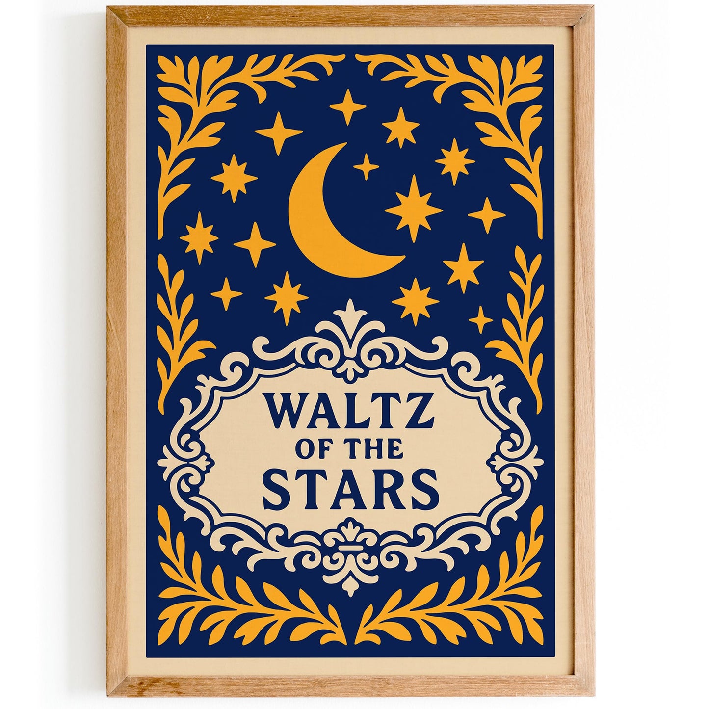 Waltz of the Stars Poster - Rococo Revival Celestial Art Print