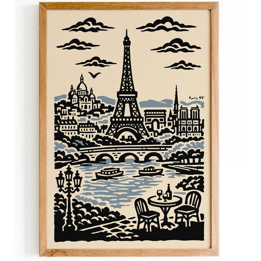 Paris 97 Vintage Travel Poster