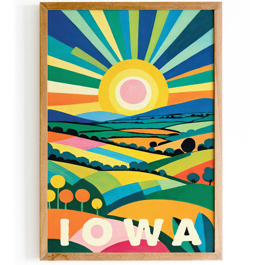 Iowa Wall Art - Collector’s Travel Poster