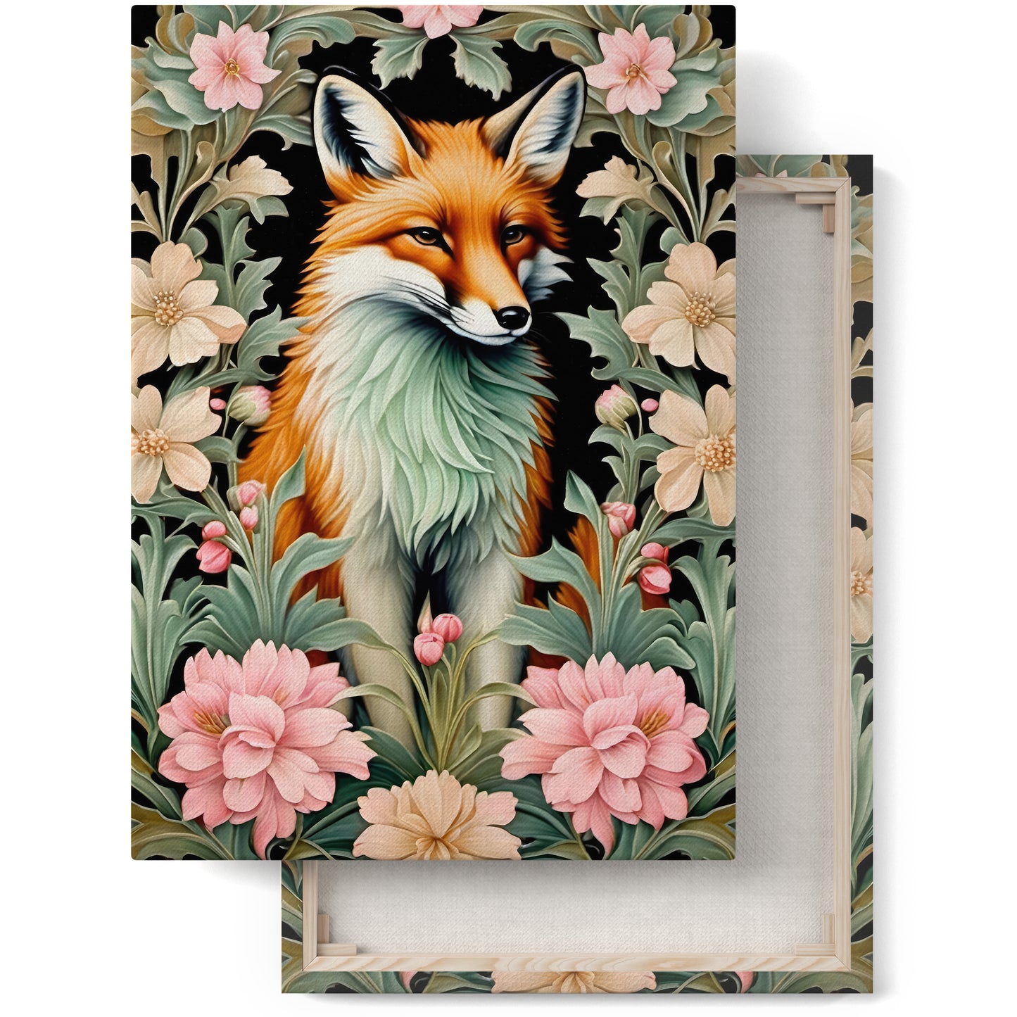 Victorian Fox: Morris Botanical Canvas Art