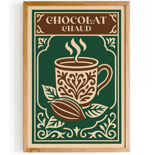 Rococo French Cafe Decor - Hot Chocolate Wall Art