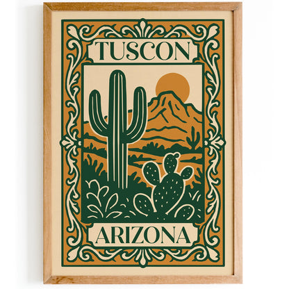Tuscon Arizona Travel Poster 2026