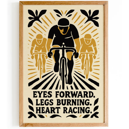 Cycling Motivation Retro Poster