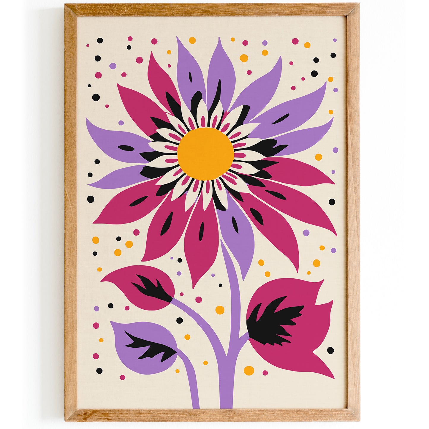 Trendy Pink Purple Flower Art Print