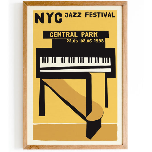 NYC Jazz Festival Piano Poster