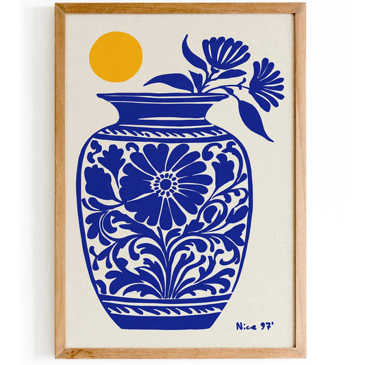 Nice, Blue Flowers in Vase Art Print