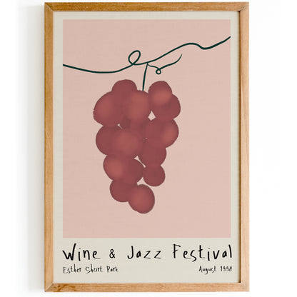 Wine and Jazz Music Festival Poster