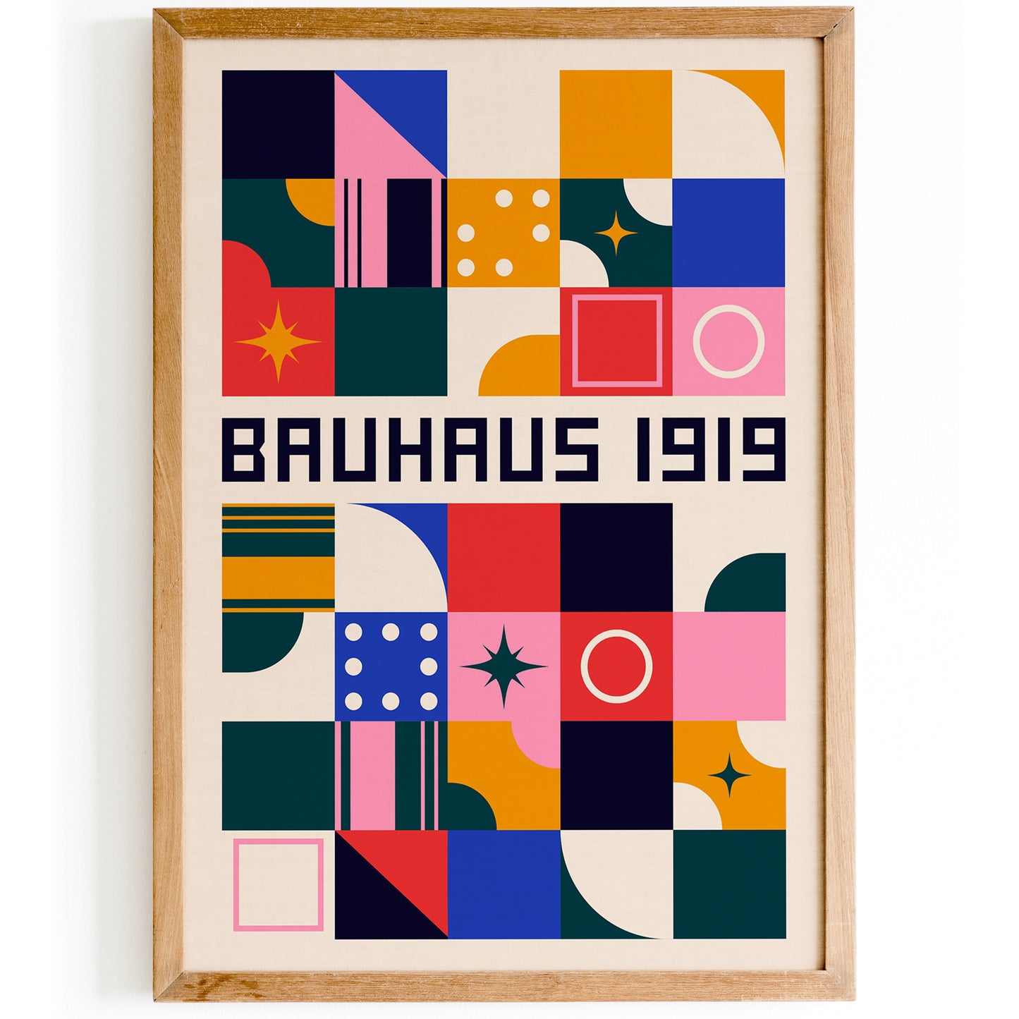 Mid Century Modern Colorful Bauhaus Art Print