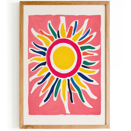 Mid-Century Sun Art Print