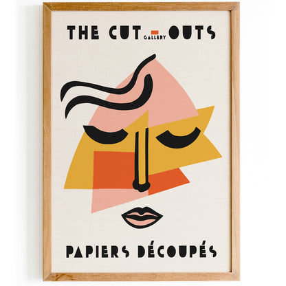 Papiers Decoupes Woman Face Wall Art