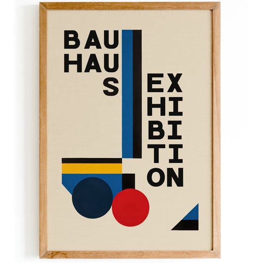 Geometric Bauhaus Exhibition Poster Reproduction