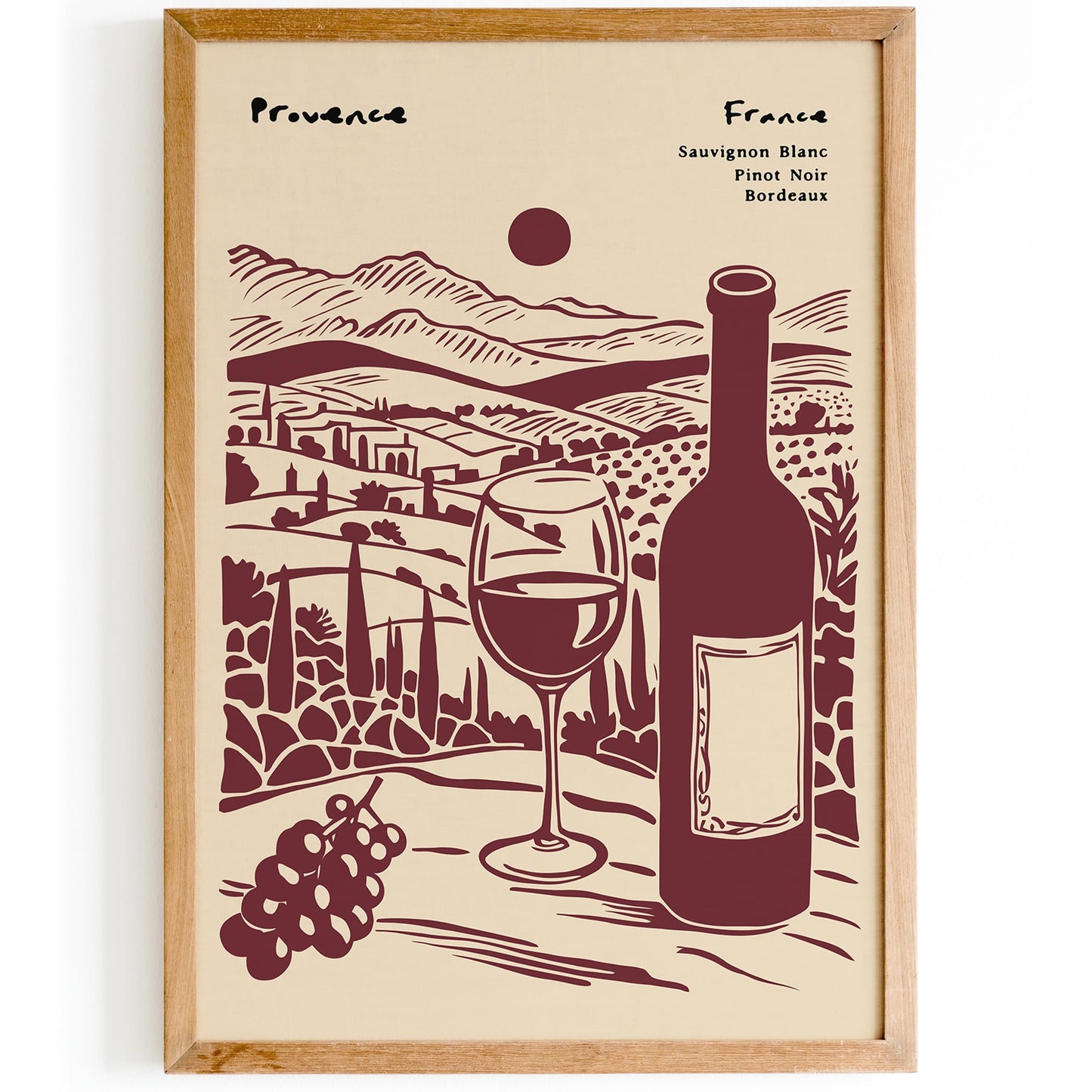 Provence France Wine Collection Poster