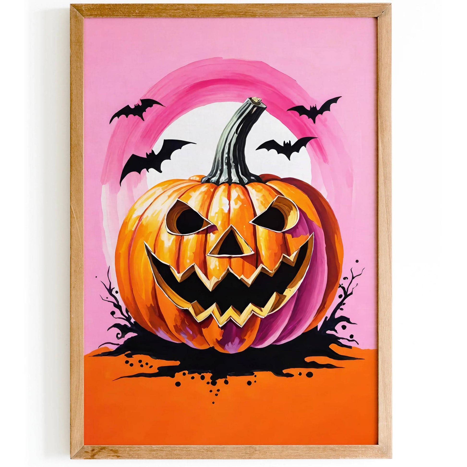 Big Orange Pumpkin Halloween Print - HypeSheriff