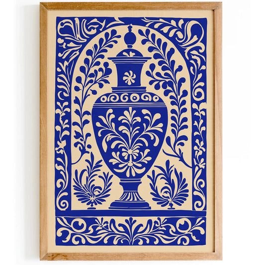 Ancient Vase Floral Cut Outs Print - HypeSheriff