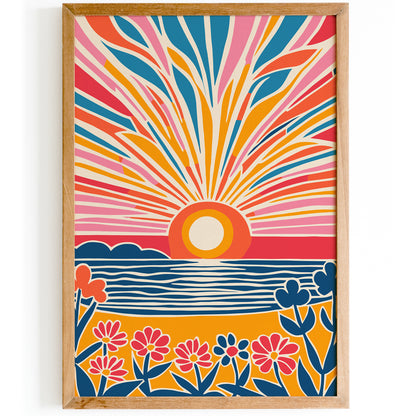 Colorful Bohemian Sunshine Scenic Art Print