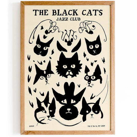 The Black Cats Jazz Club Poster