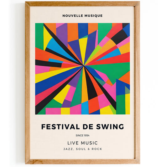 Swing Music Festival Colorful Wall Art 2024