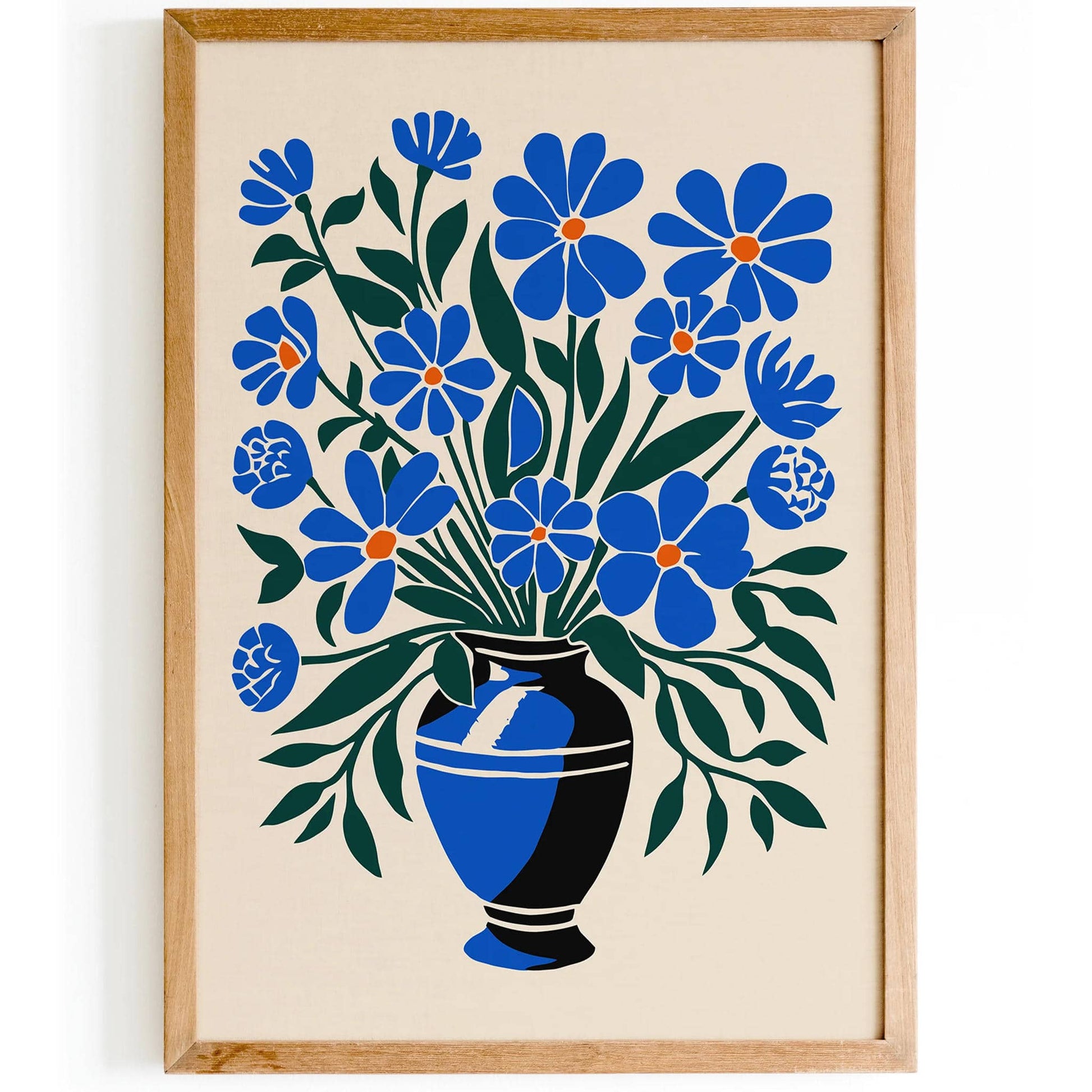 Bouquet of Indigo Blue Flowers Art Print - HypeSheriff