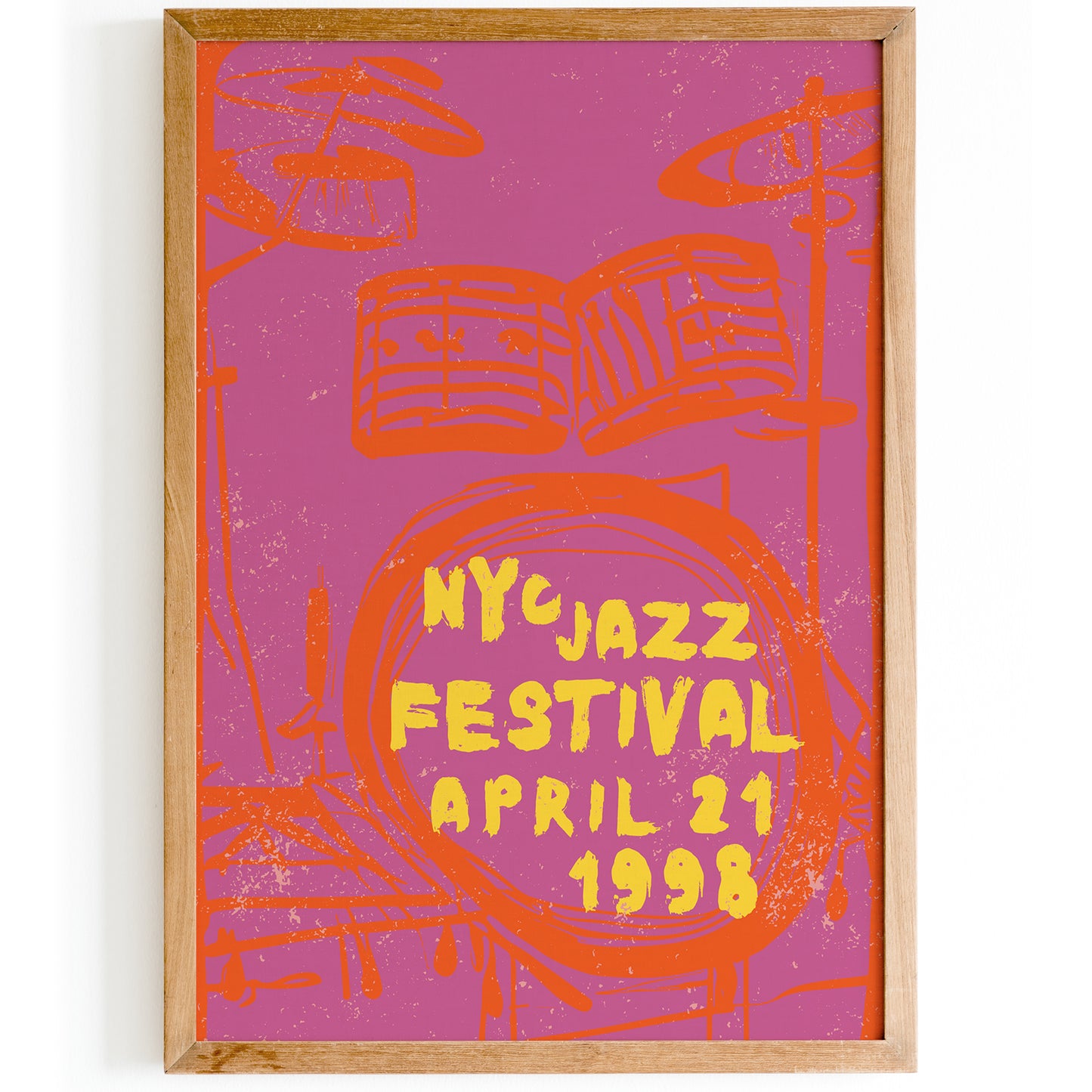 NYC Jazz Festival Neon Poster