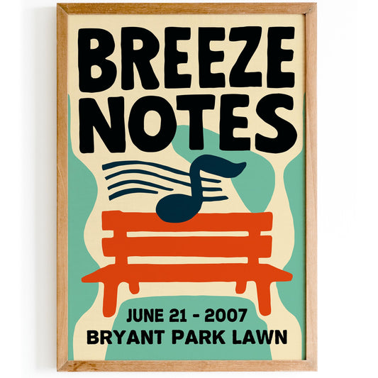 Breeze Notes Jazz Poster