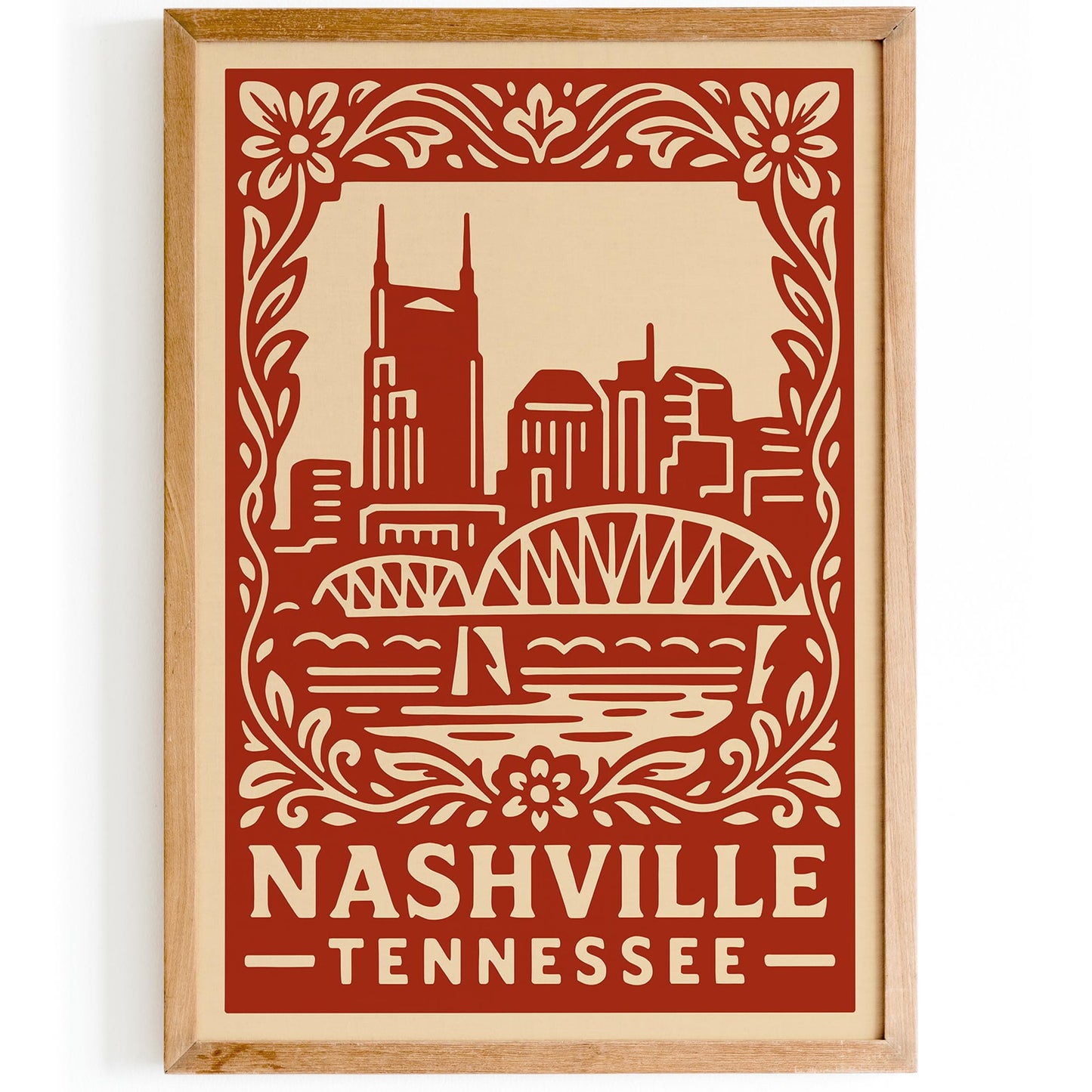 Nashville Tennessee Poster - Travel Cityscape Wall Art