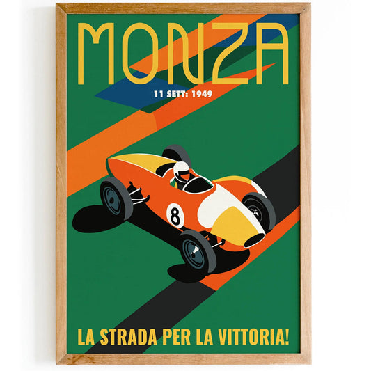 Monza 1949 Vintage Racetrack Poster