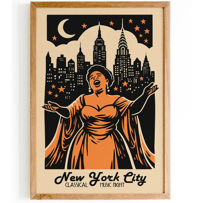 New York Classical Music Night Poster