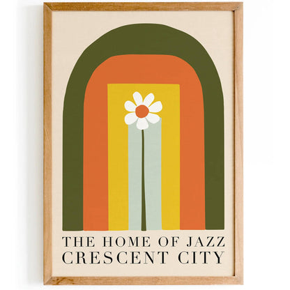 New Orleans The Home of Jazz Retro Poster