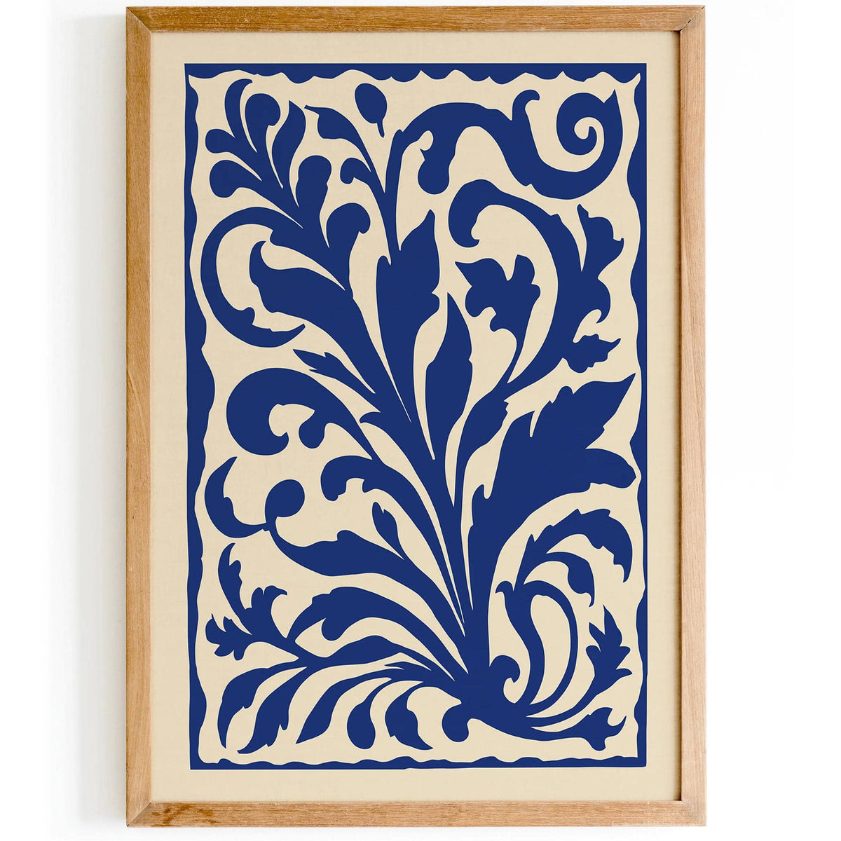 Blue Rococo Acanthus Leaves Poster – HypeSheriff