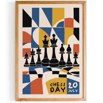 Chess Day Retro Poster