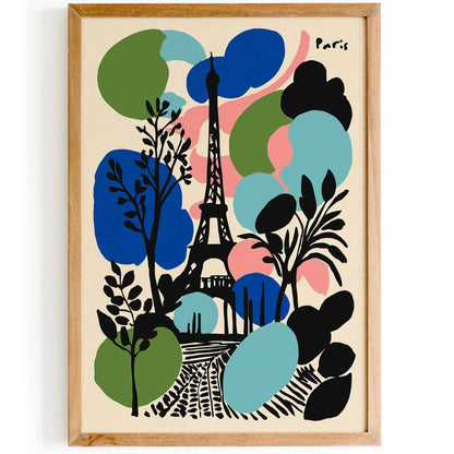 Eclectic Paris Eiffel Tower Poster