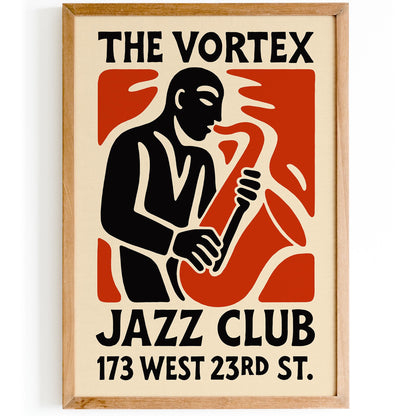 Vintage Jazz Club Poster - Retro Music Wall Art
