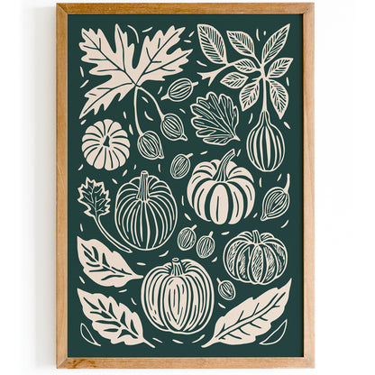 Pumpkins Fall Kitchen Wall Art