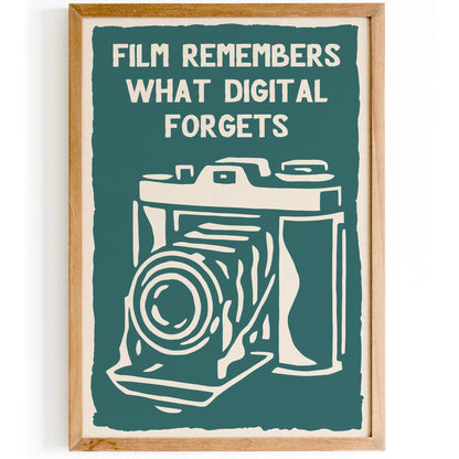 Film Remembers Vintage Camera Poster