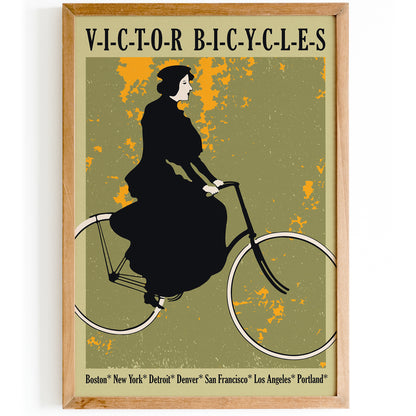 Victor Bicycles Vintage Poster