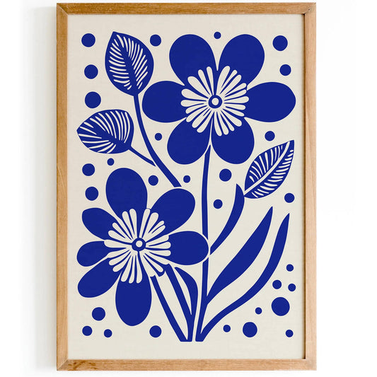 Blue Flowers Art Print 2025