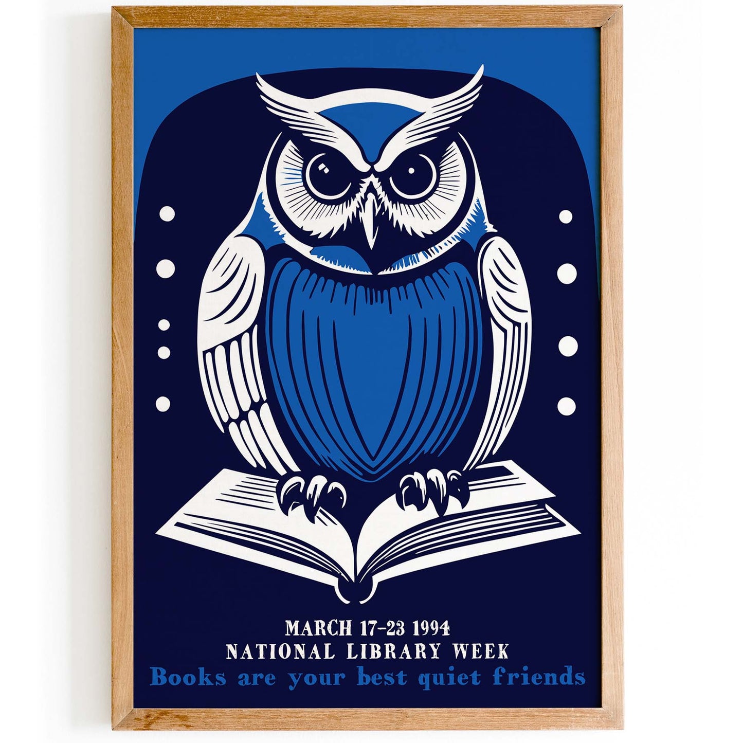 Wise Owl Reading Poster Print