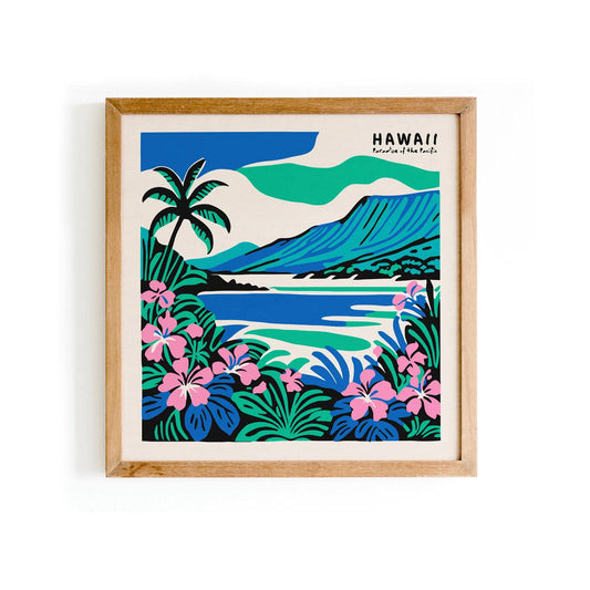 Hawaii Paradise of the Pacific Square Print
