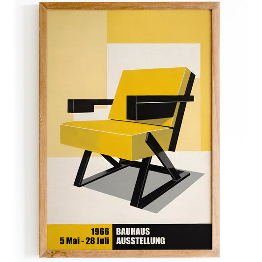 1966 Bauhaus Char Exhibition Poster